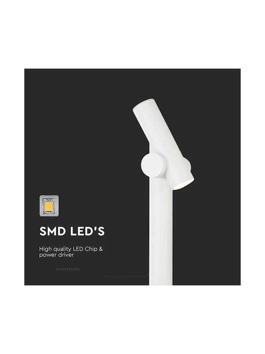 V-TAC Φωτιστικό Κολωνάκι LED Εξωτερικού Χώρου 4W με Φυσικό Λευκό Φως IP44 Λευκό