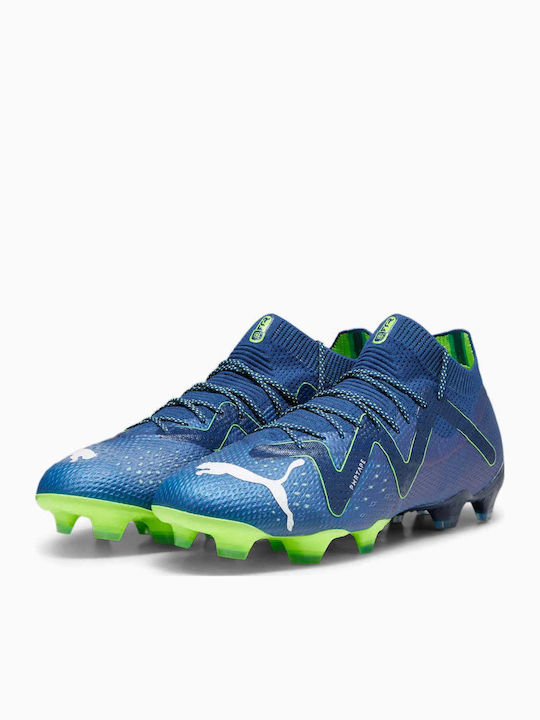 PUMA Future Ultimate Football Shoes with Cleats Persian Blue / White / Pro Green