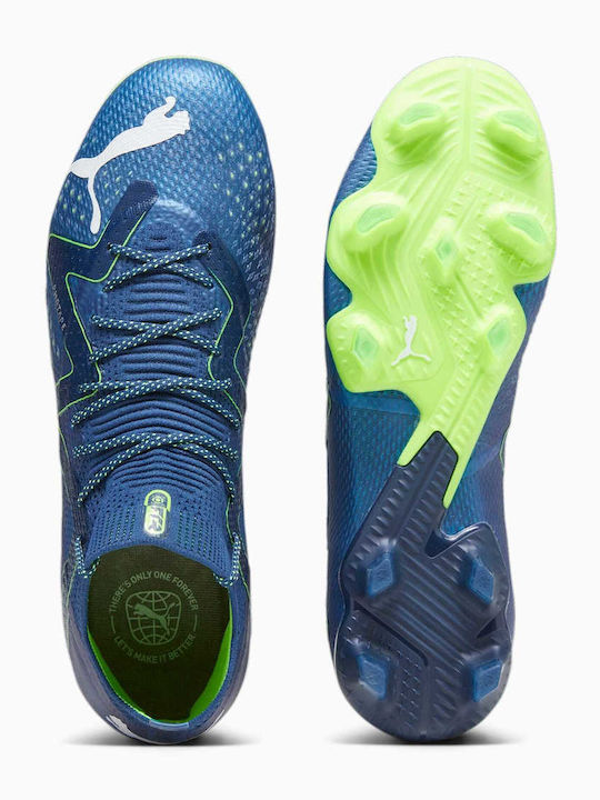 PUMA Future Ultimate Football Shoes with Cleats Persian Blue / White / Pro Green