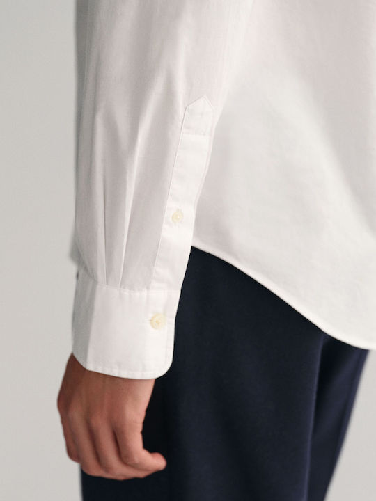 Long-sleeved Cotton Shirt White