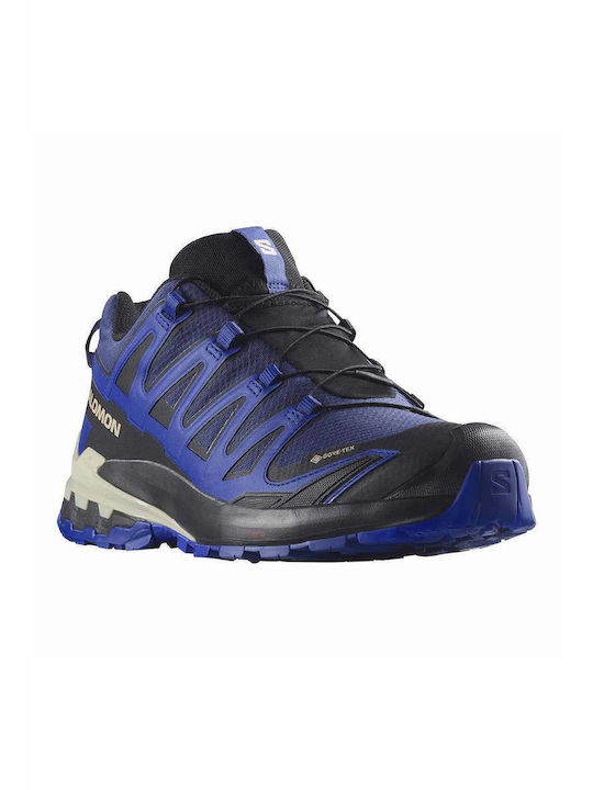 Salomon Xa Pro 3d V9 Ανδρικά Αθλητικά Παπούτσια Trail Running Μπλε Αδιάβροχα με Μεμβράνη Gore-Tex