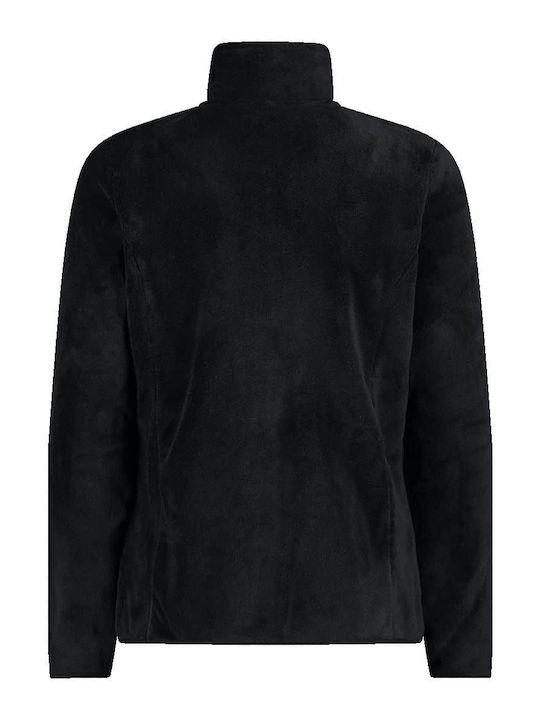 CMP Fleece Γυναικεία Ζακέτα με Φερμουάρ σε Μαύρο Χρώμα