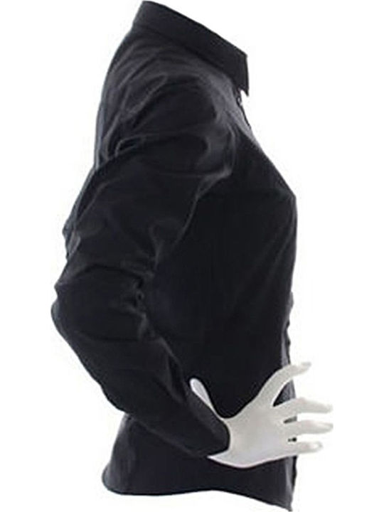 Langärmelig Damen Hemd Schwarz Monochrom