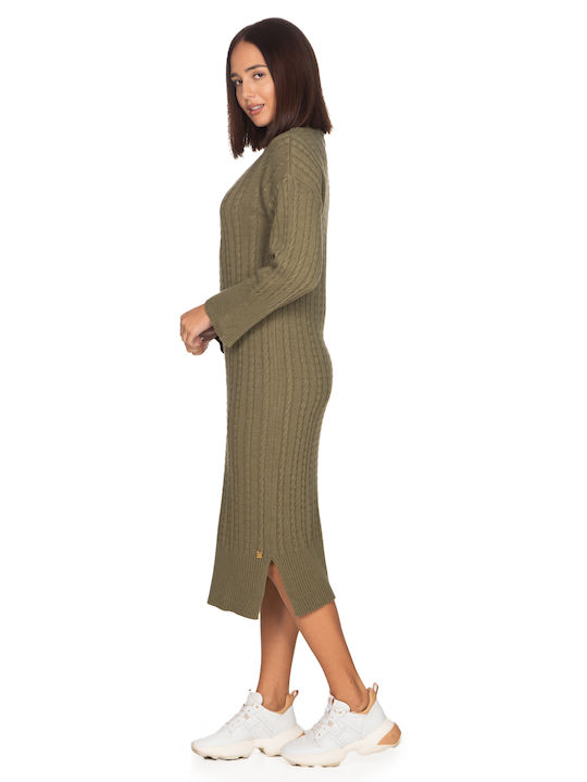 Vera Midi Dress Khaki