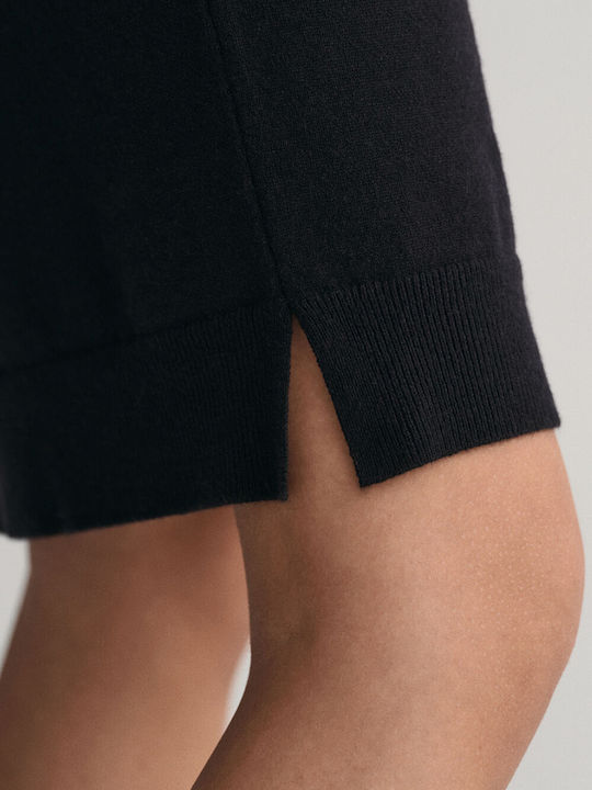 Mini Dress Long Sleeve Knitted Black