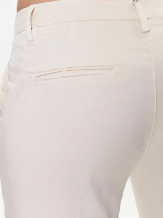 Liu Jo Damen Chino Hose in Normaler Passform Beige