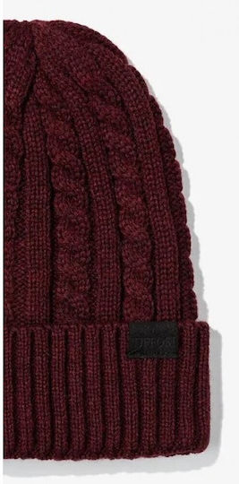 Beanie Masculin Căciulă Tricotat în culoarea Burgundy