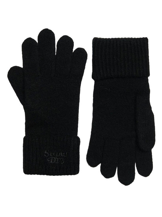 Superdry Μαύρα Πλεκτά Γάντια