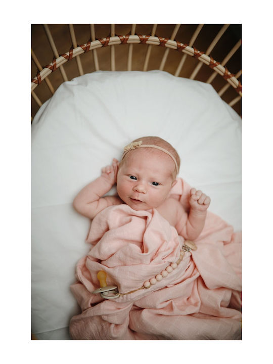 Mushie Muslin Swaddle Wrap Cedar Red 120x120cm.