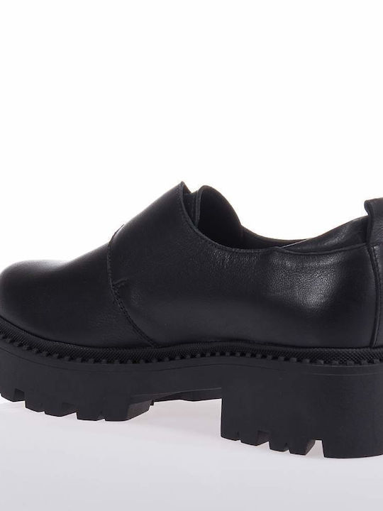 Komis & Komis Women's Leather Flatform Oxfords Black