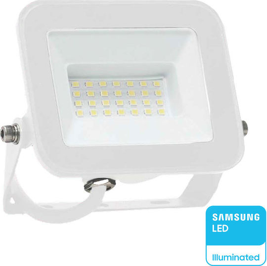 V-TAC Στεγανός Προβολέας LED 30W Ψυχρό Λευκό 6500K IP65