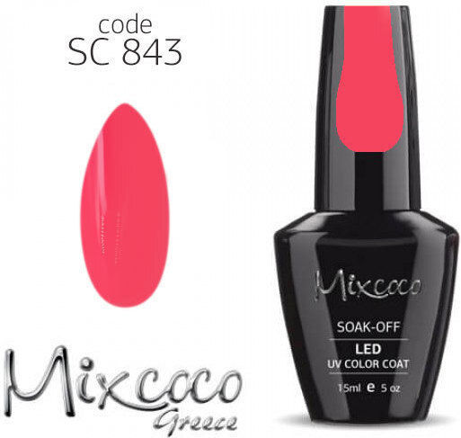 Mixcoco Semi-Permanent Nail Polish 843 15ml 1pcs
