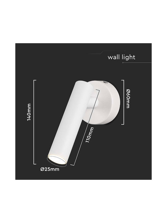 V-TAC Einzel LED Natürliches Weiß Spot in Weiß Farbe