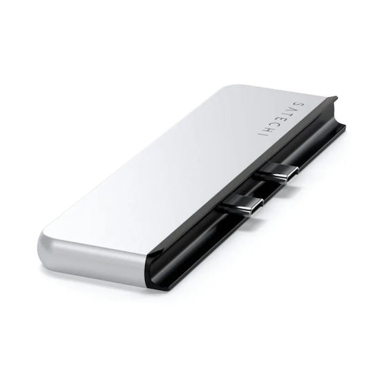 Satechi Docking Station with Dual USB-C HDMI 4K PD Ethernet Silver (ST-HSP9P)