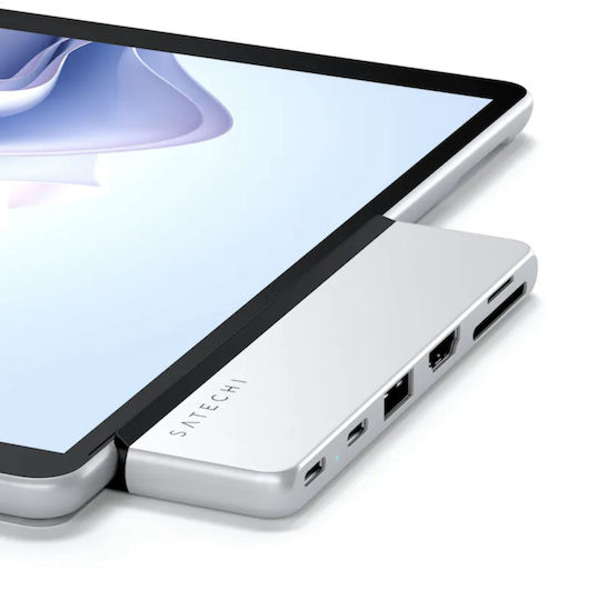 Satechi Docking Station with Dual USB-C HDMI 4K PD Ethernet Silver (ST-HSP9P)