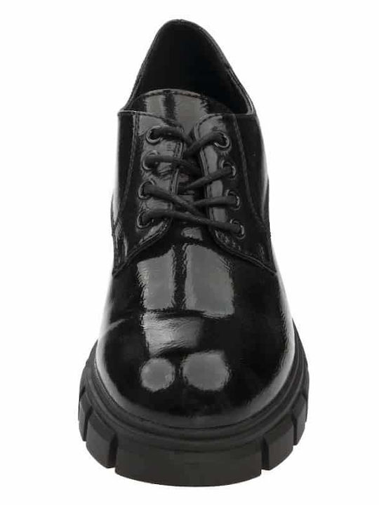Women's Synthetic Leather Oxford Shoes Black