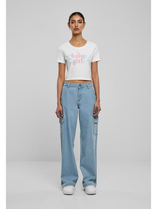 Bluze Damă Crop Alb