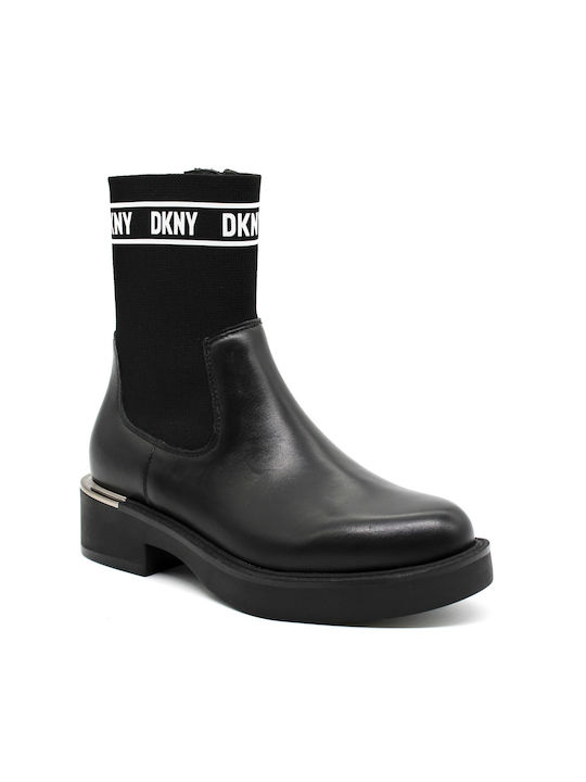 DKNY Leather Women's Ankle Boots Black