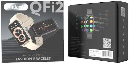 Andowl QFi2 Smartwatch with Heart Rate Monitor (Black)