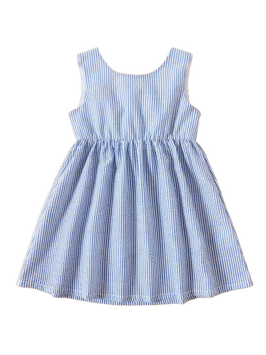 TakTakBaby Kids Dress Striped Sleeveless Light Blue