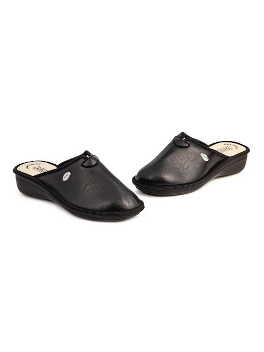 Zarkadi Anatomic Leather Women's Slippers Black