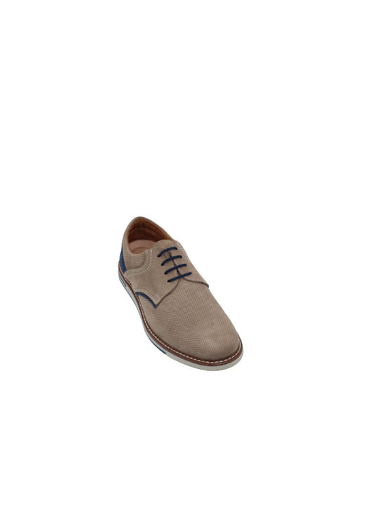 Antonio Shoes Men's Leather Casual Shoes Beige