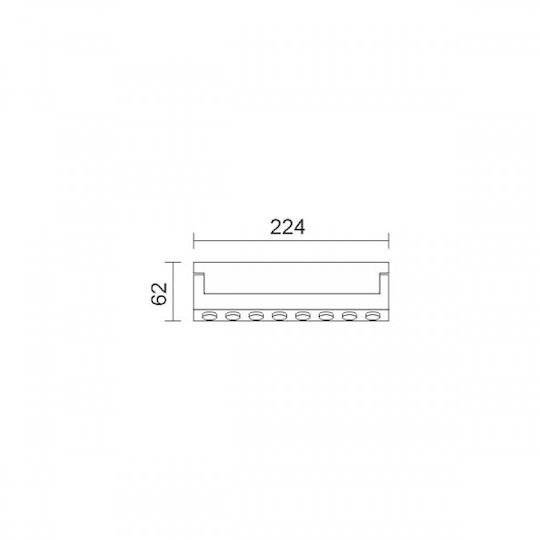Spot Light Commercial Linear LED Ceiling Light 15W Natural White IP20 L22.4xD6.2cm