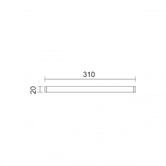 Spot Light Commercial Linear LED Ceiling Light 10W Natural White IP20 L31xD2cm