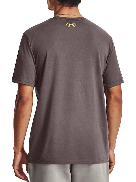 Under Armour Men's Athletic T-shirt Short Sleeve Brown