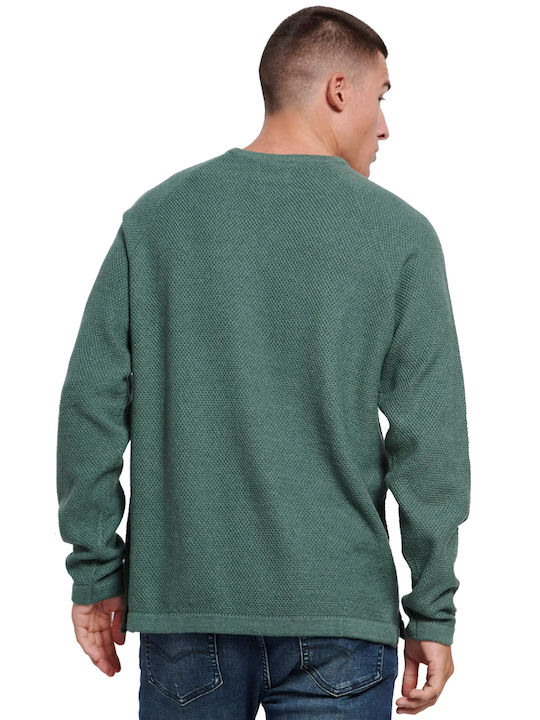 Funky Buddha Herren Langarm-Pullover Grün