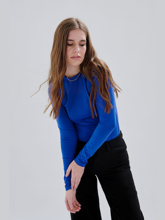 24 Colours Long Sleeve Bodysuit Blue