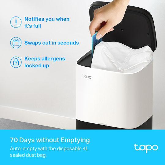 TP-LINK Tapo RV30 Plus Aspirator Robot pentru Aspirare & Spălare cu Cartografiere și Wi-Fi Albă