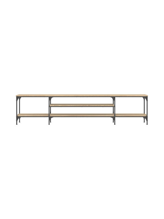 Stand TV Din Metală și Lemn De Stejar L201xA35xÎ45cm