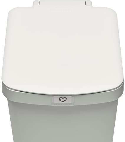 Brabantia Κάδος Stepup Απορριμμάτων Πλαστικός με Πεντάλ Γκρι 25lt
