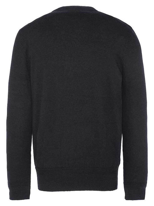 Schott Herren Langarm-Pullover Schwarz