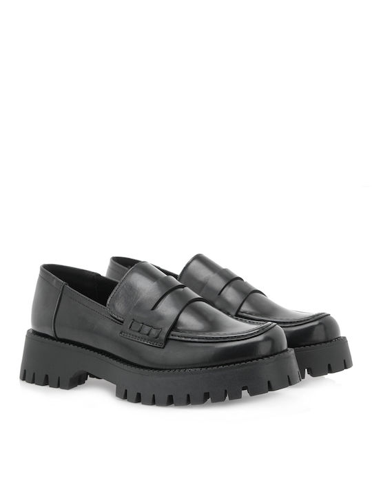 Exe Γυναικεία Loafers σε Μαύρο Χρώμα