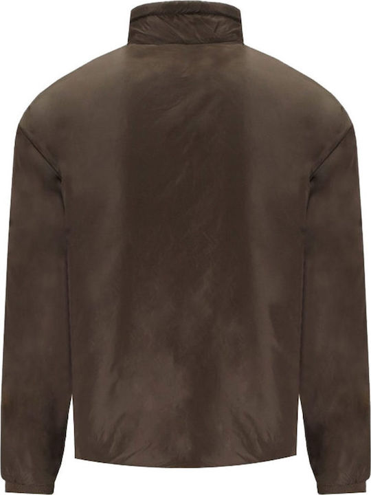 Men's Cardigan with Hood Brown