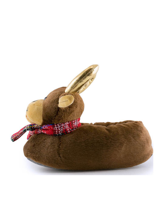 Animal Men's Slippers Brown