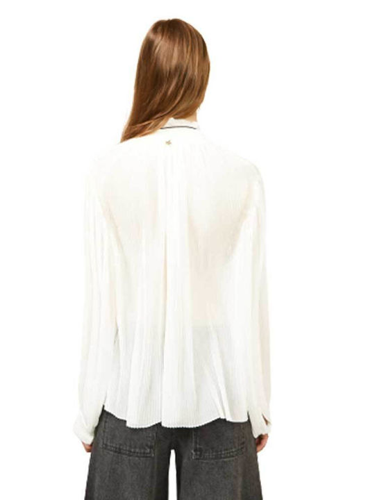 Souvenir Women's Monochrome Long Sleeve Shirt White