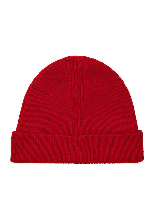 Beanie Unisex Σκούφος Πλεκτός σε Κόκκινο χρώμα