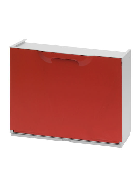 Unika Plastic Shoe Organizer with 3 Shelves Red 51x17.3x123cm
