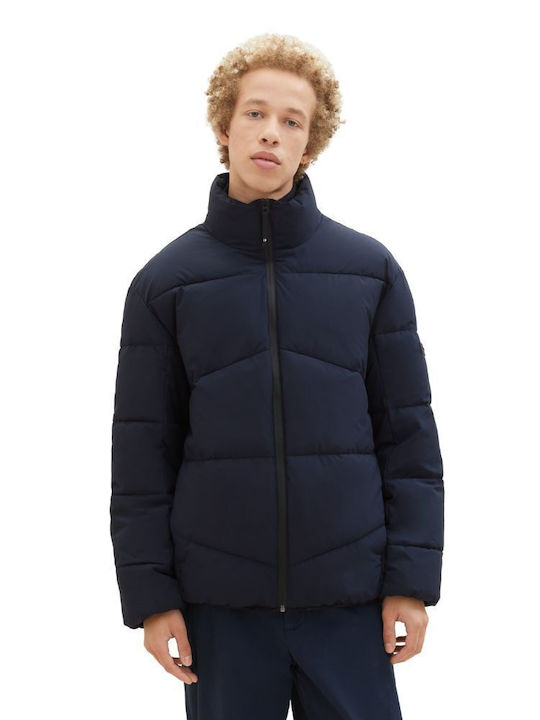 Tom Tailor Men's Winter Puffer Jacket Navy Blue