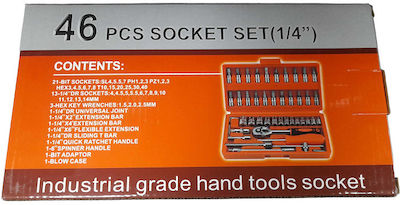 Tradesor Set Ratchet 1\4" 46pcs