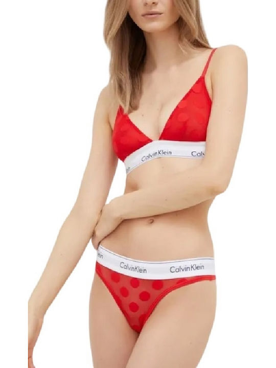 Calvin Klein Bralette Σουτιέν Κόκκινο