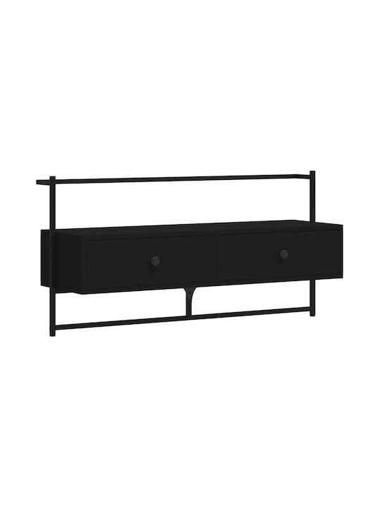 TV Stand Black L100.5xW30xH51cm