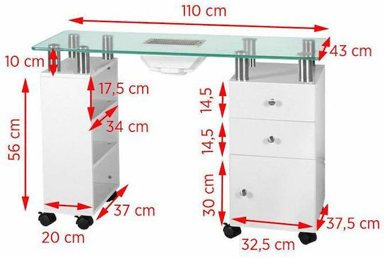 UpLac Manicure Table