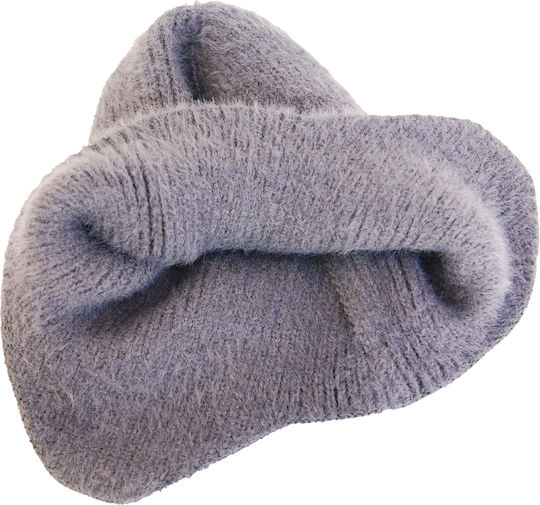 Beanie Unisex Σκούφος Πλεκτός σε Γκρι χρώμα