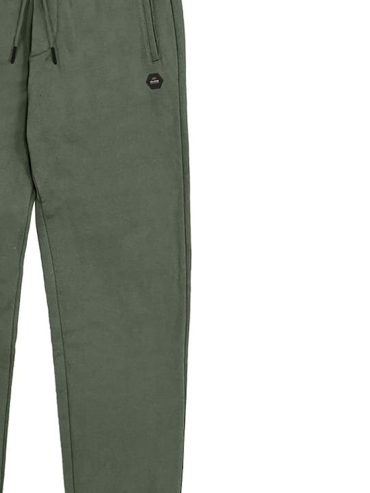 Double Men's Sweatpants with Rubber Khaki