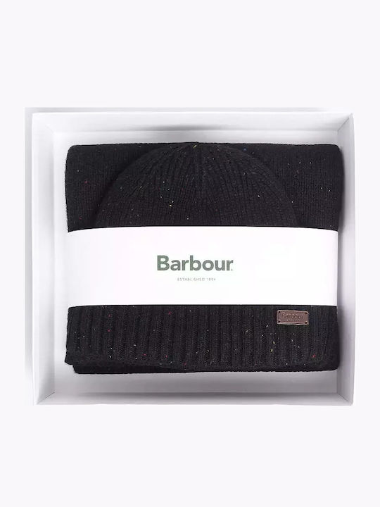 Carlton Männer Set mit Beanie mit Rippstrick in Schwarz Farbe
