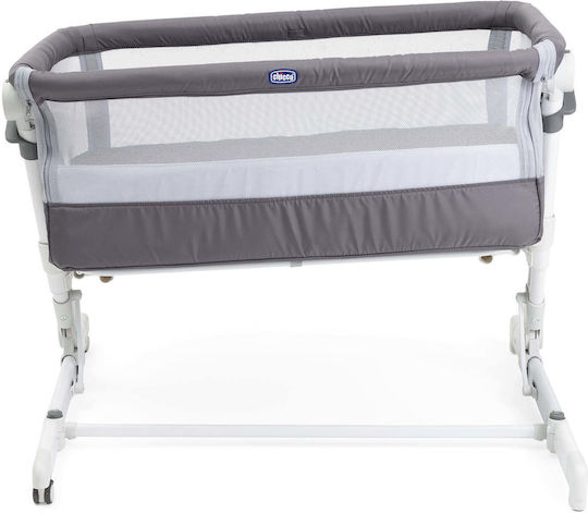 Chicco Wiege Next2Me Pop-Up mit Matratze, Seitlicher Öffnung und Rädern Gray